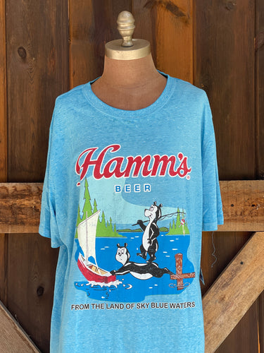 Hamm's Sailboat Bear Tee- Sky Blue SALE!